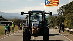 Акция протеста на шоссе в Каталонии, 16 октября 2019 года. 