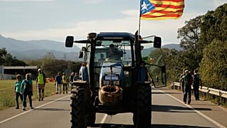 Акция протеста на шоссе в Каталонии, 16 октября 2019 года. 