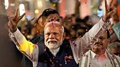 Narendra Modi ünnepel - 2024. június 4.