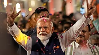 Narendra Modi ünnepel - 2024. június 4.