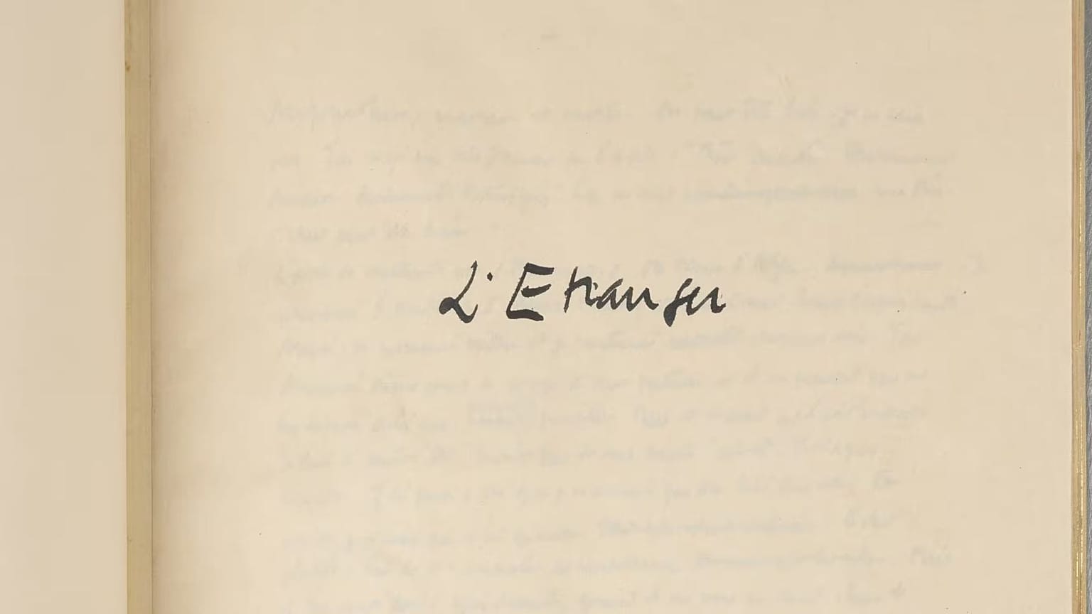 Se subasta el misterioso manuscrito de "El extranjero" de Albert Camus 