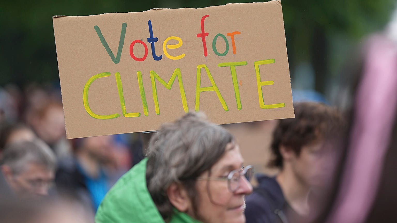 People protest during the Fridays for Future climate strike, in Hamburg, 31 May 2024