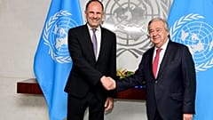Γιώργος Γεραπετρίτης και Αντόνιο Γκουτέρες