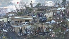 Les dégâts provoqués par la tempête dans la ville de Tongaat en Afrique du Sud