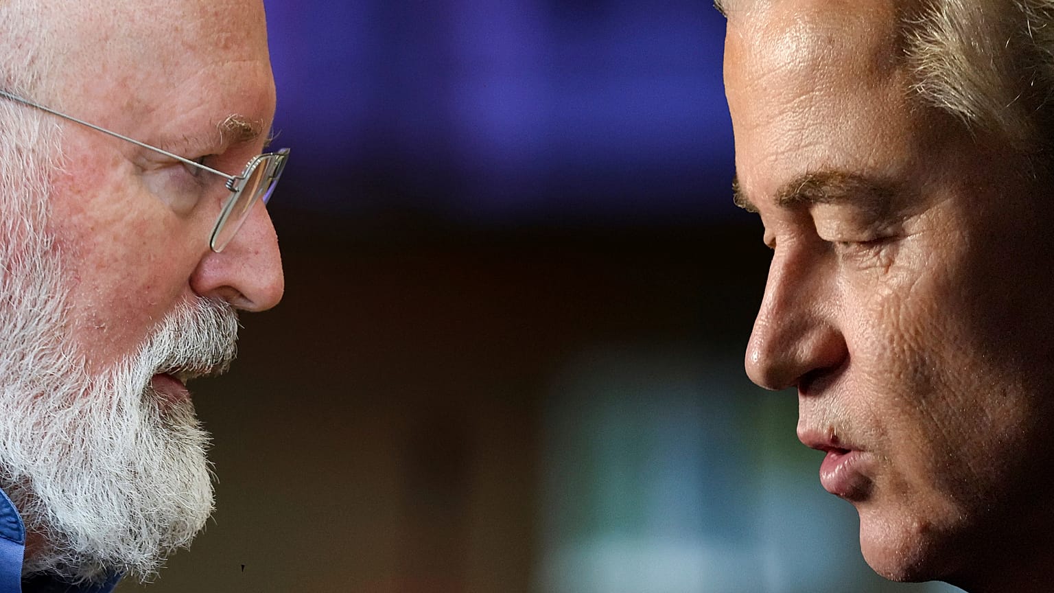 Frans Timmermans and Geert Wilders, illustration