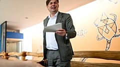 Maximilian Krah bei der Stimmabgabe in Dresden, 9. Juni 2024 