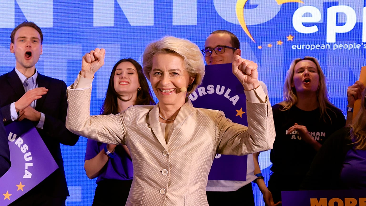 Ursula von der Leyen hat sich über das Wahlergebnis gefreut und den Wählern gedankt.
