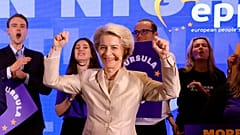 Ursula von der Leyen hat sich über das Wahlergebnis gefreut und den Wählern gedankt.