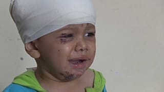 طل أصيب في الغارة الإسرائيلية