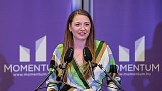 Donáth Anna, a Momentum elnöke, európai parlamenti listavezetője 