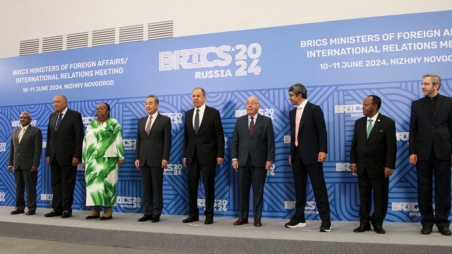 Lavrov e os chefes da diplomacia do BRICS