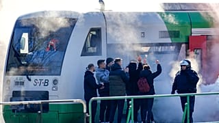 A szövetségi rendőrség gyakorlata egy pályaudvaron