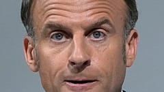 French President Emmanuel Macron delivers a speech in Paris, 12 June 2024