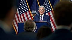 Federal Reserve Board Chair Jerome Powell speaking in May