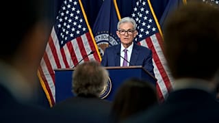 Federal Reserve Board Chair Jerome Powell speaking in May