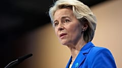 Die Präsidentin der Europäischen Kommission Ursula von der Leyen bei der Eröffnungszeremonie der Konferenz zum Wiederaufbau der Ukraine in Berlin, Dienstag, 11. Juni 2024