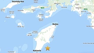 Ekran görüntüsü, AFAD'ın resmi web sitesinden alınmıştır. Yıldız, depremin merkez üssünü göstermekte