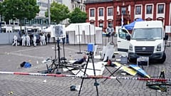A május végi mannheimi késeléses támadás színhelye