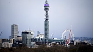 BT tower photographed from Primrose Hill in London