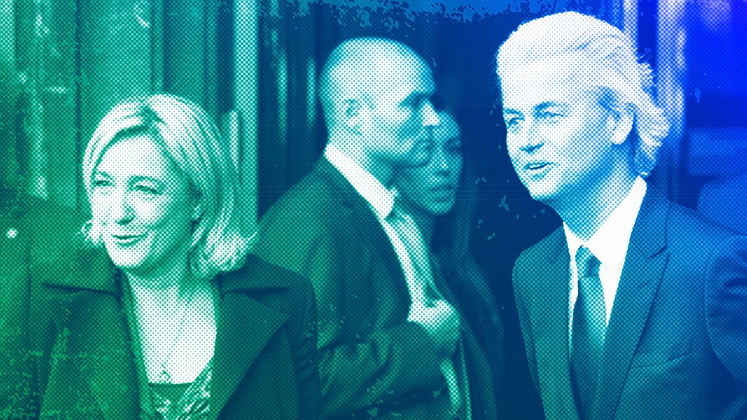 European far-right politicians Dutchman Geert Wilders and France's Marine Le Pen pose for photographers in The Hague, November 2013