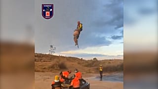 Rescue of flood-stranded driver