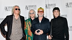 R.E.M. band members, from left, Peter Buck, Mike Mills, Michael Stipe and Bill Berry attend the Songwriters Hall of Fame Induction and Awards Gala 