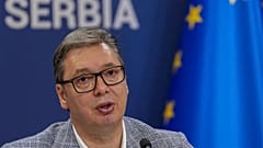 Sırbistan Cumhurbaşkanı Aleksandar Vucic, Belgrad, Sırbistan, Salı, 18 Ağustos 2023. 