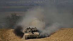 تانک اسرائیلی در مرز غزه