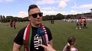 A válogatott egyik szurkolója Kölnben