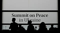 Spaziergang im Medienzentrum vor dem Friedensgipfel für die Ukraine in der Schweiz, 15. Juni 2024