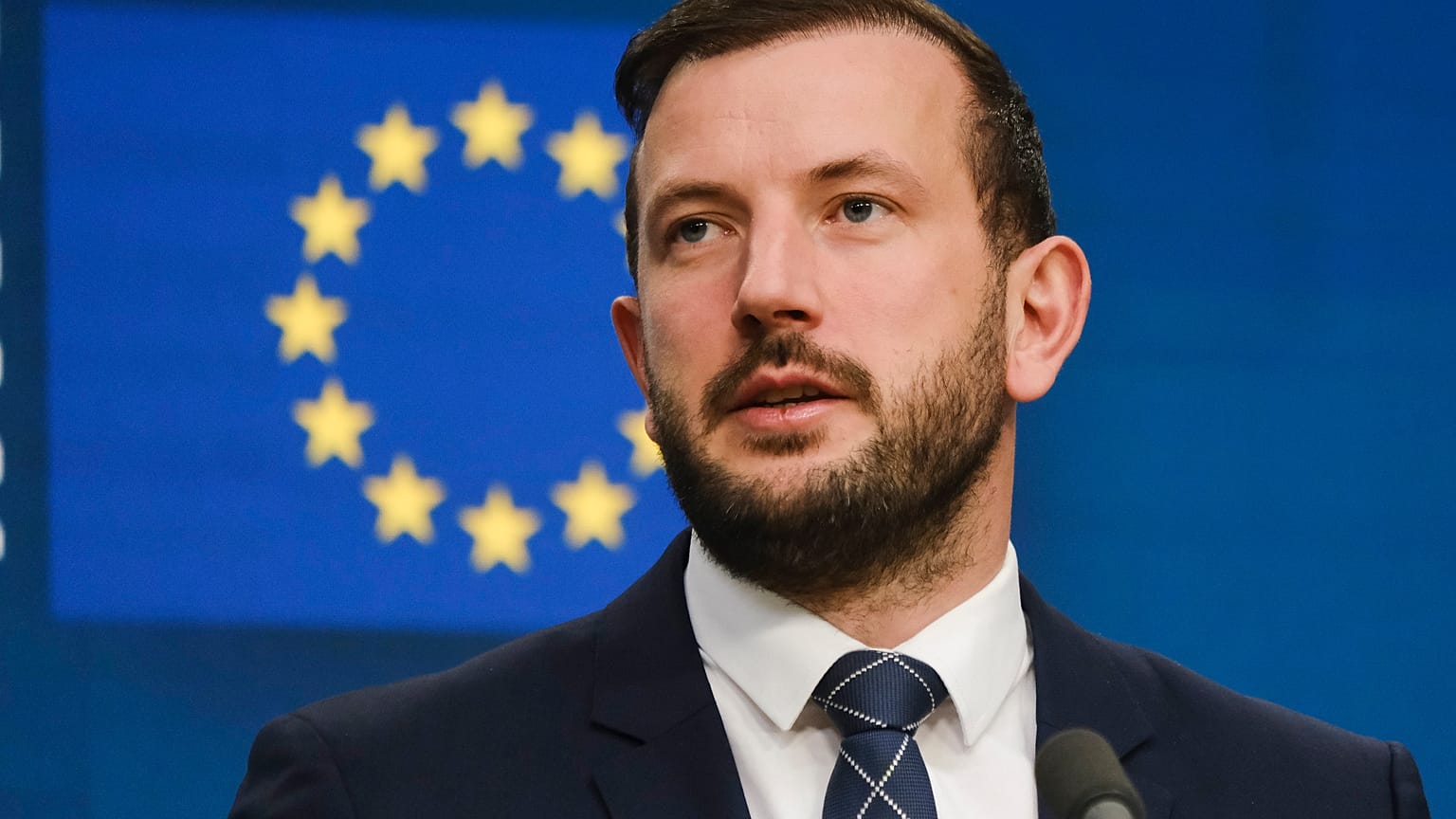 Environment Commissioner Virginijus Sinkevicius after an EU Council summit in March 2024 where haranged ministers for reneging on a Nature Restoration Law compromise