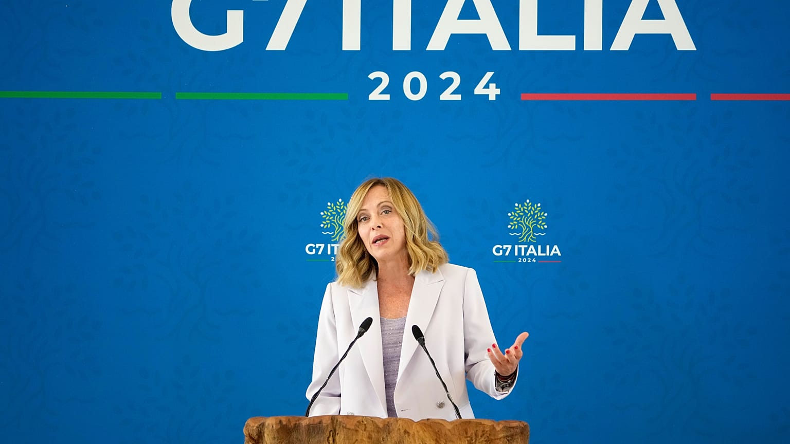 Imagen de la primera ministra de Italia, Giorgia Meloni.
