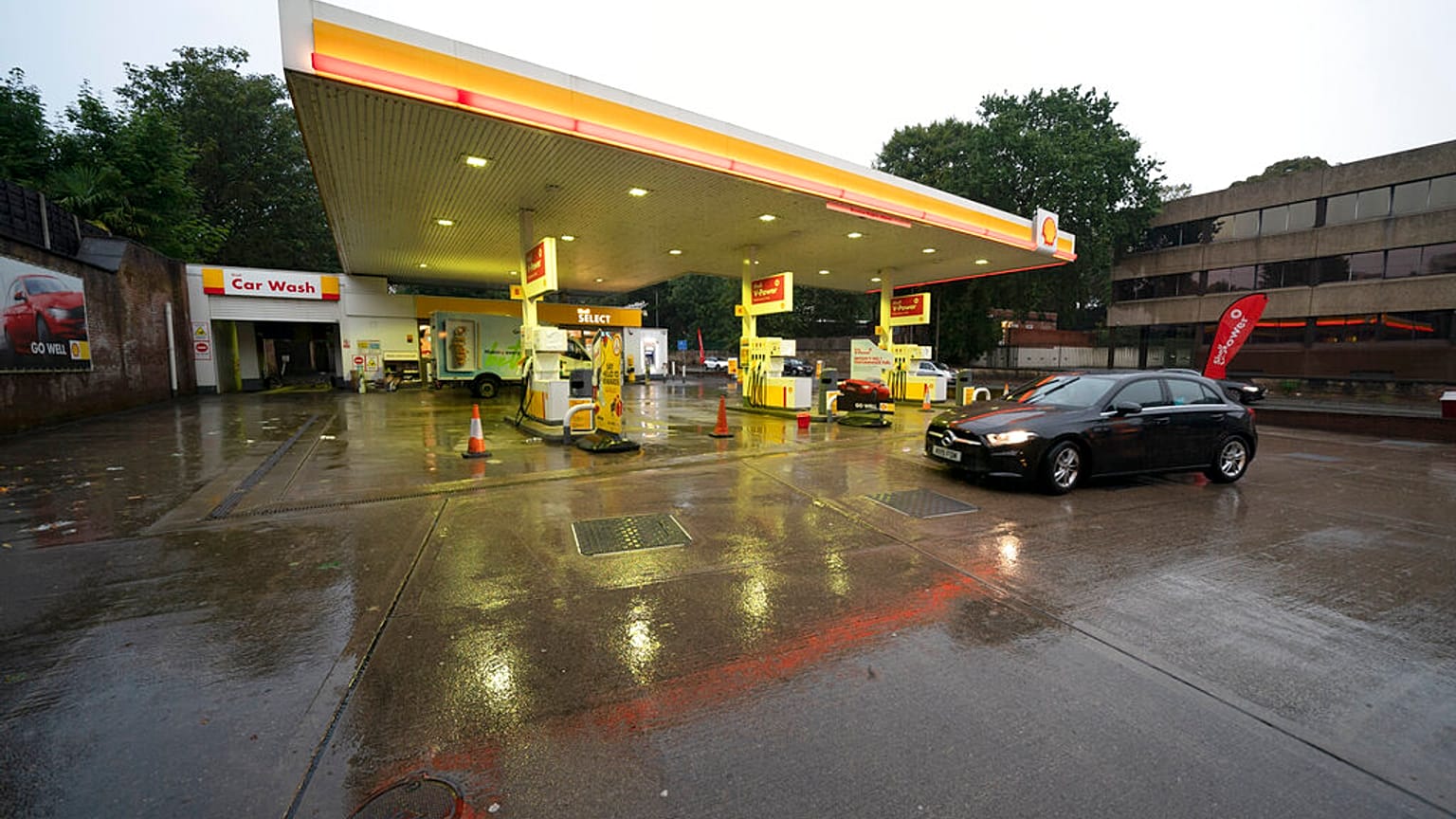 Gasolinera en Reino Unido.