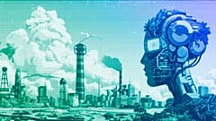 AI and climate change, illustration