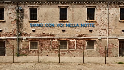Artwork by Claire Fontaine at Holy See Pavilion
