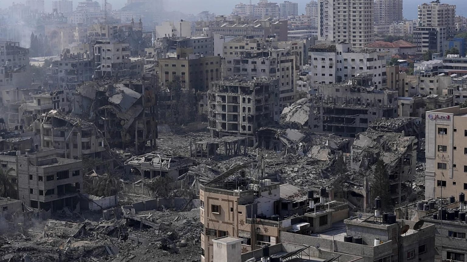 İsrail'in hava saldırıları ardından Gazze, 11 Ekim 2023. 