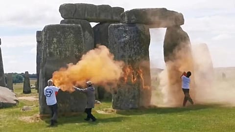 UK police arrest Just Stop Oil activists after Stonehenge defaced 