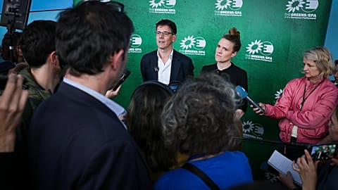 German MEP Terry Reintke and Dutch lawmaker Bas Eickhout have been appointed new Greens/EFA co-presidents in the group’s constitutive meeting today.