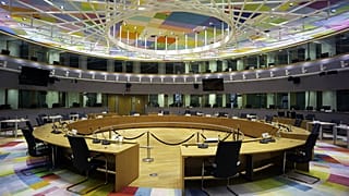 Ein Raum im Europa-Gebäude in Brüssel.