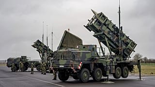 A Bundeswehr Patriot légvédelmi rakétarendszere egy németországi bemutatón