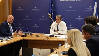 Ο Κυριάκος Μητσοτάκης στο υπουργείο Αγροτικής Ανάπτυξης