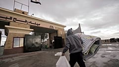 الجانب الفلسطيني من معبر رفح مع مصر - أرشيف