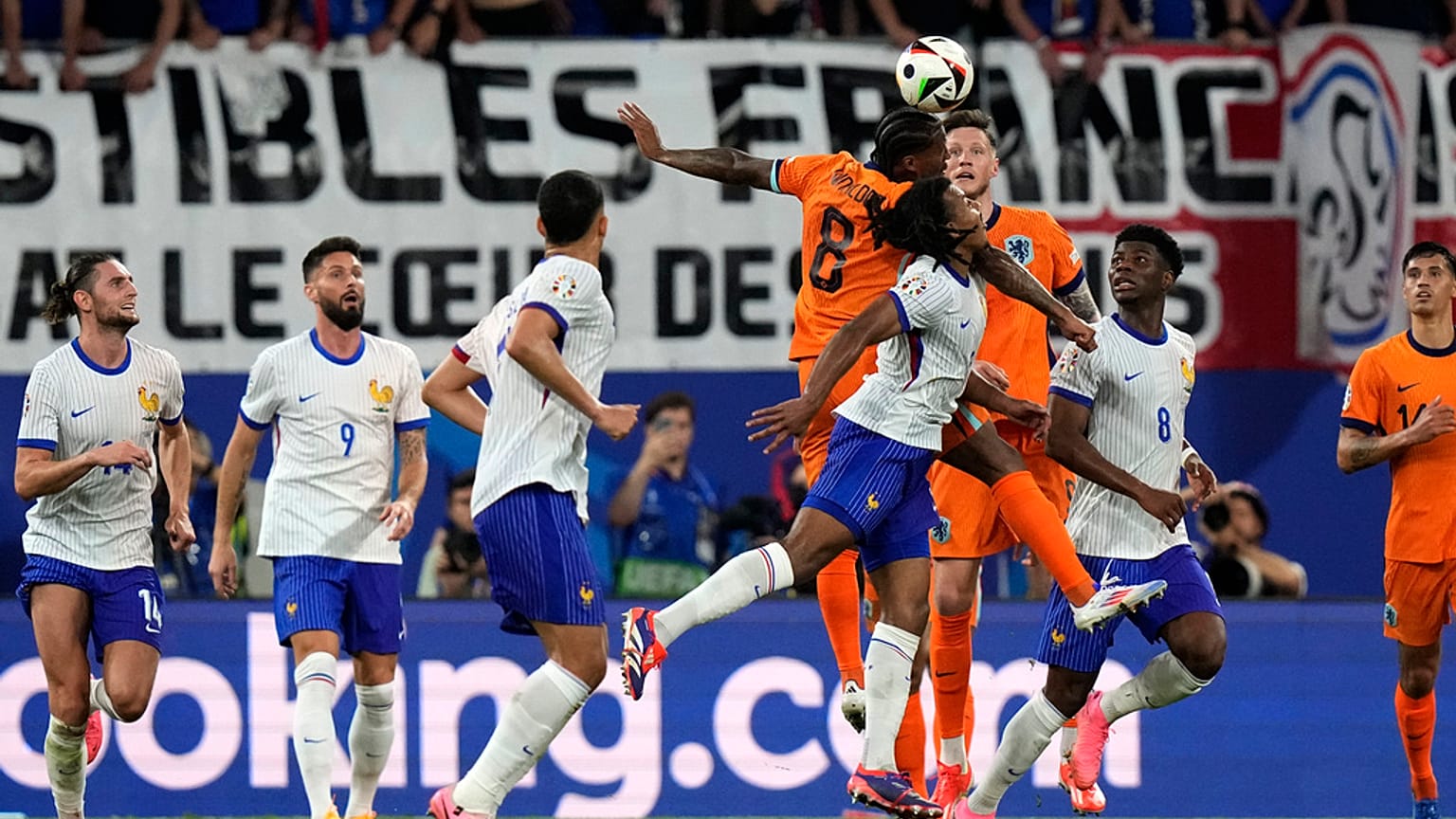 Jelenet a holland-francia mérkőzésről
