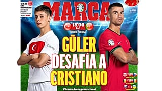 Marca'nın manşeti: 'Liderlik yarışının devam ettiği F Grubunun Dortmund'da oynanacak, Türkiye ve Portekiz yıldızları arasında kuşaklar arası heyecanlı bir düello'
