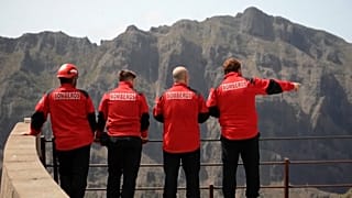 Spanish rescue workers looking for missing British teenager Jay Slater at Masca, Tenerife, on Saturday, 22 June, 2024. 