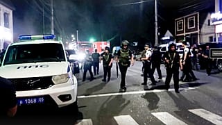 Police conduct a counter-terrorist operation in the Republic of Dagestan, Russia, 24 June 2024