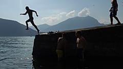 Menschen am Comer See.