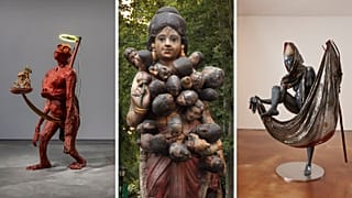 Some of the sculptures on display at Bharti Kher's new exhibition: 'Alchemies' 
