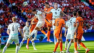 Jelenet a Hollandia-Ausztria válogatott mérkőzésből
