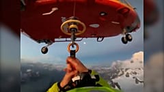 Rettungsaktion der Bergsteiger.